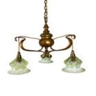 Small Original Arts and Crafts Chandelier