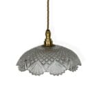 Vintage Cut Glass Coolie Light