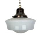 Large White Glass Chapel Light