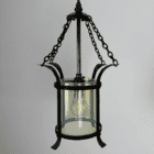 Art Nouveau Vaseline Glass Lantern