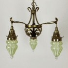 Three Arm Art Nouveau Chandelier