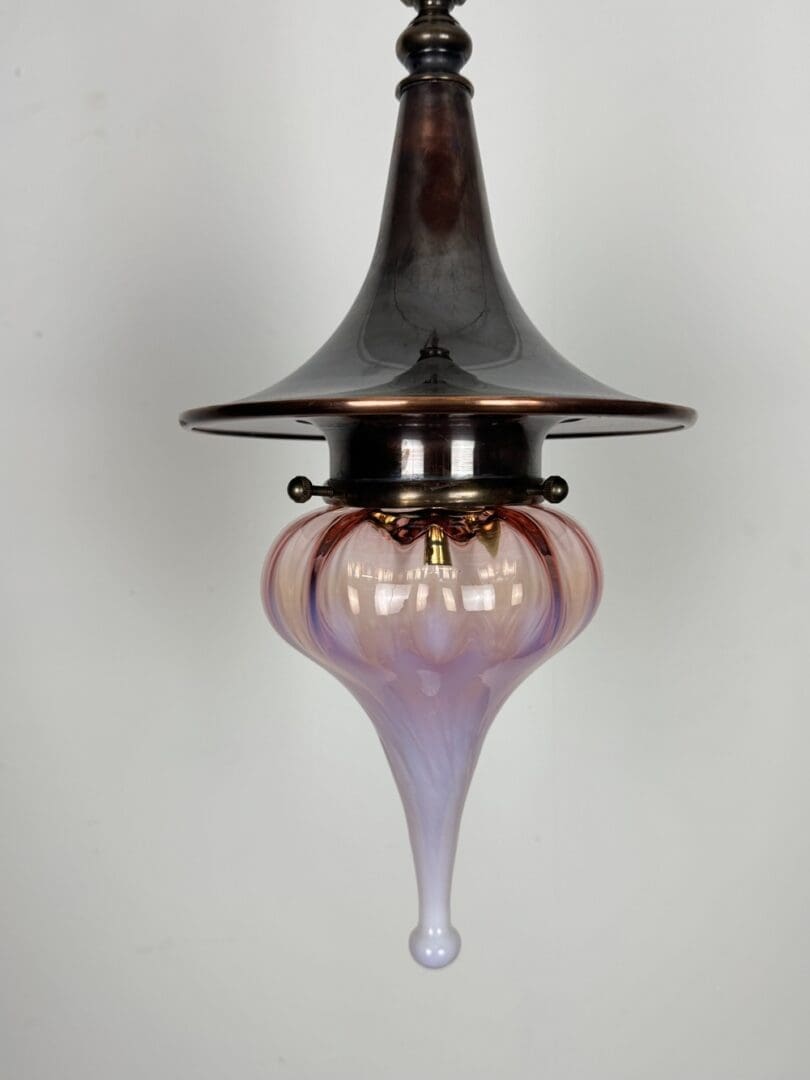 Pink Teardrop Witch's Hat Pendant Light