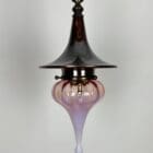 WITCH'S HAT Pendant Light with Pink Teardrop Shade