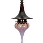 WITCH'S HAT Pendant Light with Pink Teardrop Shade
