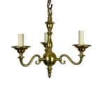 Three Arm Brass Chandelier