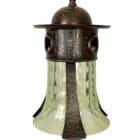 Arts and Crafts Vaseline Glass Lantern