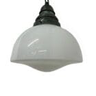 'Parker' Art Deco White Glass School House Light