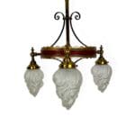 Gothic Ring Chandelier with Flame Shades