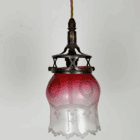 Cranberry Glass Pendant Light