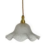 Vintage Crackle Glass Coolie Pendant Light