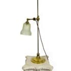Faraday & Son Side Arm Table Lamp - Vaseline Glass Shade