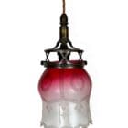 Cranberry Glass Pendant Light