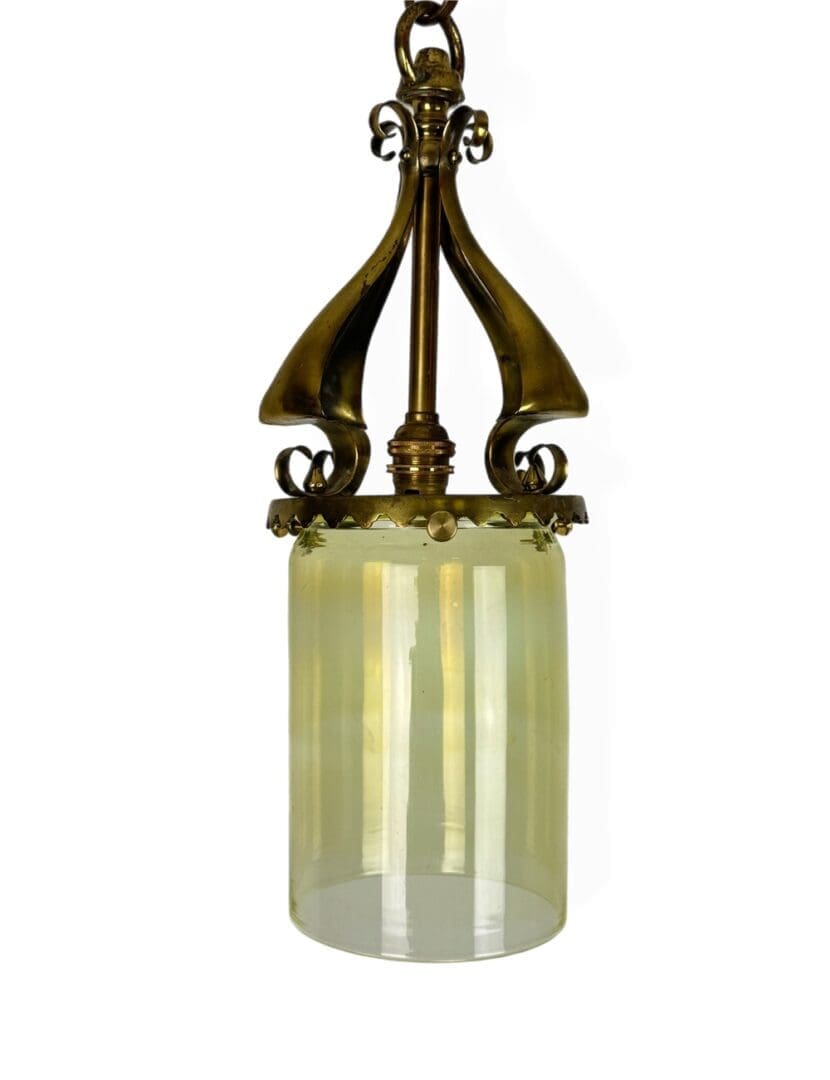 IMG_5296 p Arts and Crafts Vaseline Glass Lantern