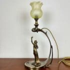 Art Nouveau Figural Lamp of Lady
