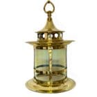 Art Nouveau Vaseline Glass Lantern