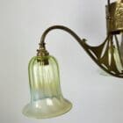 Tall Art Nouveau Chandelier with Heart Detail