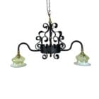 Wrought Iron Arts and Crafts Chandelier