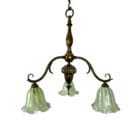 Art Nouveau Three Arm Chandelier