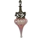 Silver Plated FC Osler Pendant Light with Pink Shade