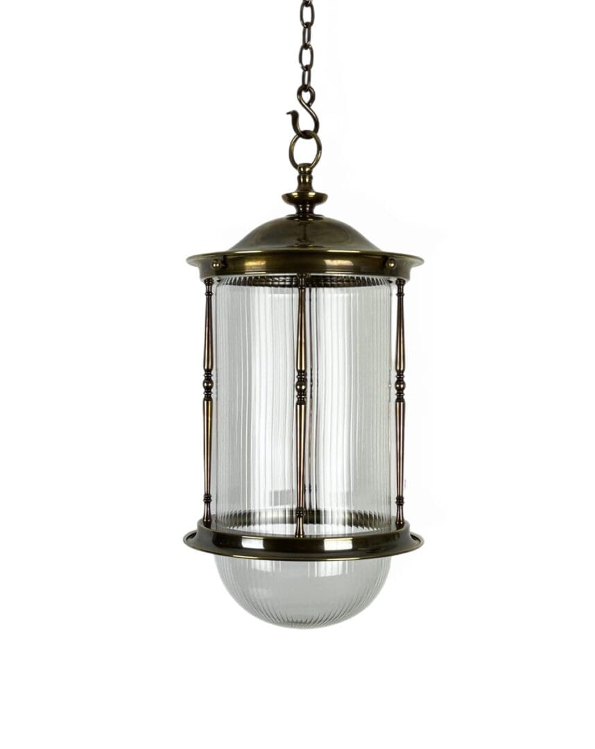 IMG_6871 A Weston Lantern - Antique Brass Clear Ribbed Glass