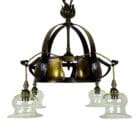 Original Arts and Crafts Ring Chandelier